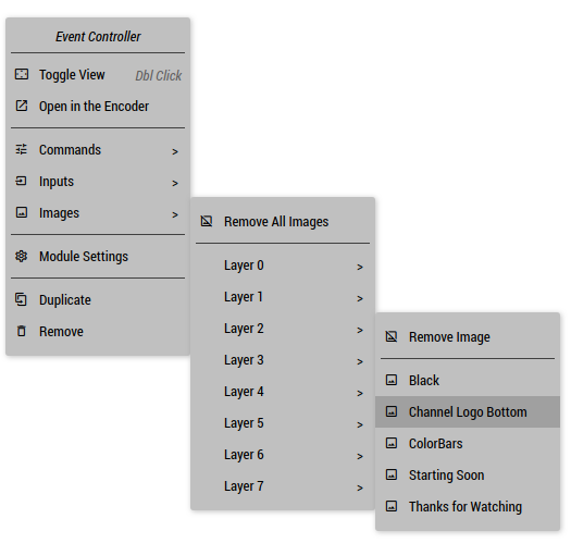 Event Controller Module Right-Click Menu Image Insertion