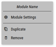 The Module Right-Click Menu